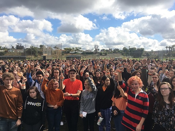 Student protests against gun violence in headlines & news online